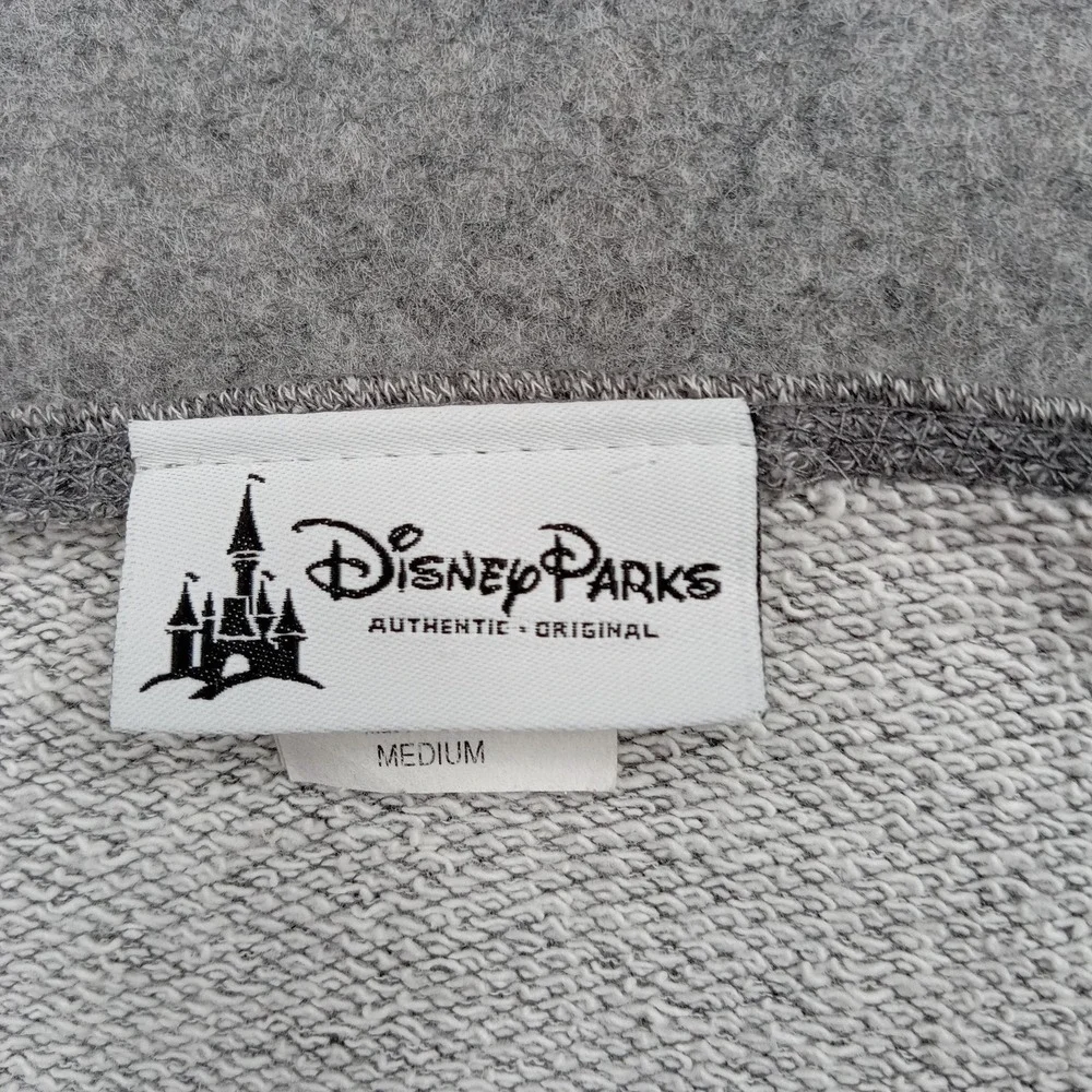Disney Parks Minnie Mouse‎ Sweater Womens Medium Gray Raglan Pullover Sweatshirt